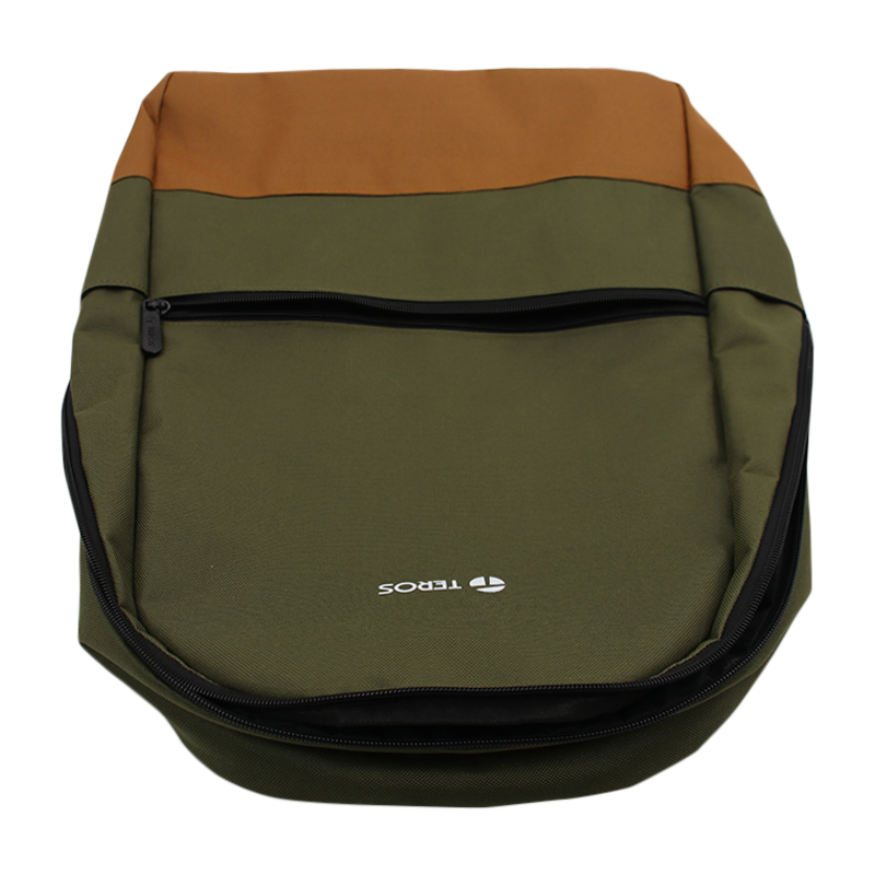 Mochila TEROS TE-ACS9021, poliéster, soporta NBs de hasta 15.6", verde militar + marrón