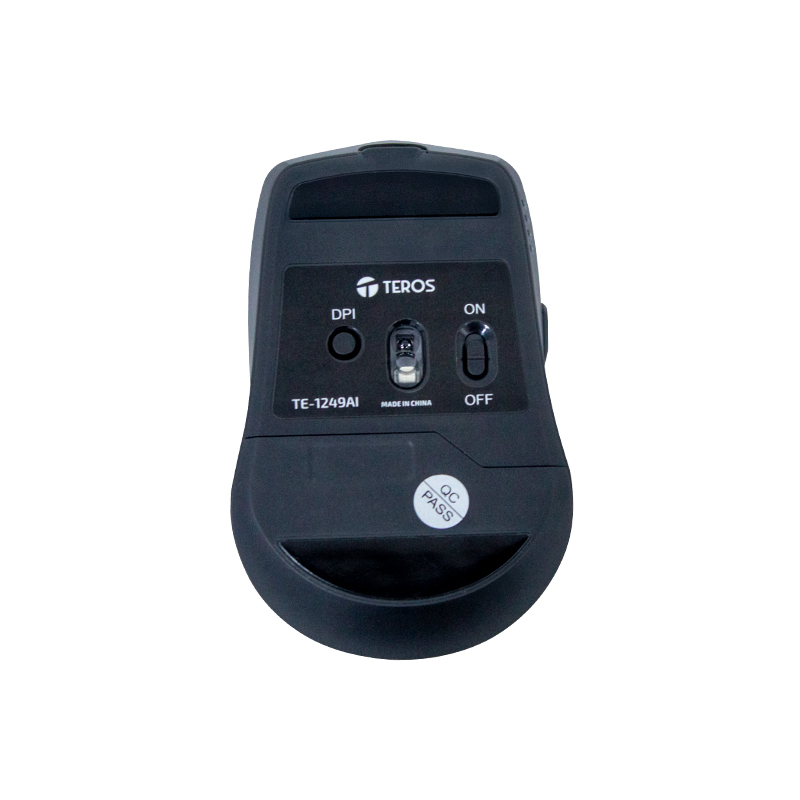 Mouse Inalámbrico Teros TE-1249AI, 2.4GHz, 8 botones, IA, DPI 3200, USB, BT