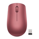 Mouse Lenovo 530 Inalambrico/Diseño Ambidextro/Sensor Optico/1200 DPI/Color Rojo Cereza.