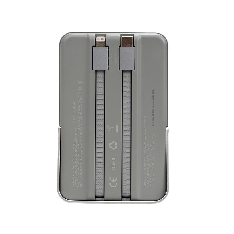 Powerbank TEROS TE-7060GY, 10000 mAh, (38.5 Wh)