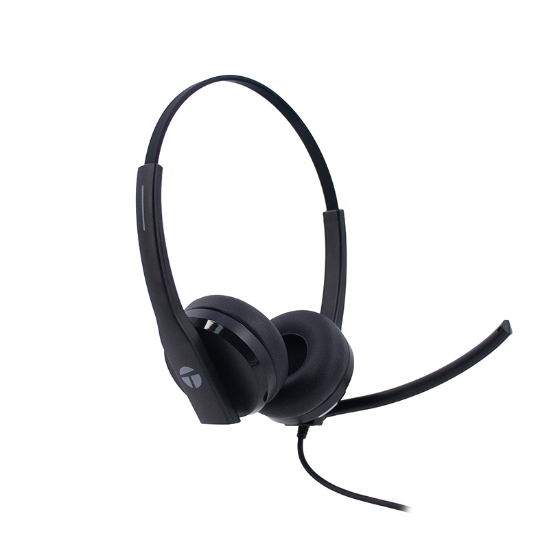 Audífono TEROS TE-8039CS, USB, Negro