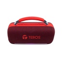 Parlante Inalámbrico Teros Vibe VB-6049R, 60W, BT 5.3, 4000 MAH, USB, Luces LED, Rojo