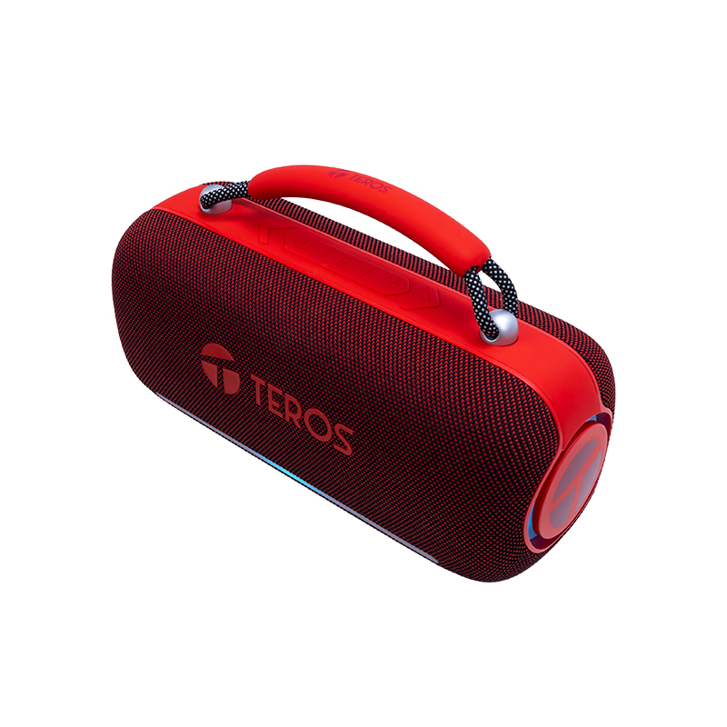 Parlante Inalámbrico Teros Vibe VB-6049R, 60W, BT 5.3, 4000 MAH, USB, Luces LED, Rojo