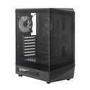 Case gamer TEROS TE-1321G, Mid Tower, USB 3.0 / USB 2.0, audio, ventilador ARGB, negro