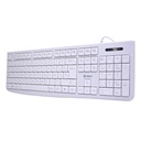 Teclado estándar TE-4069S, multimedia, USB 2.0, español, color blanco