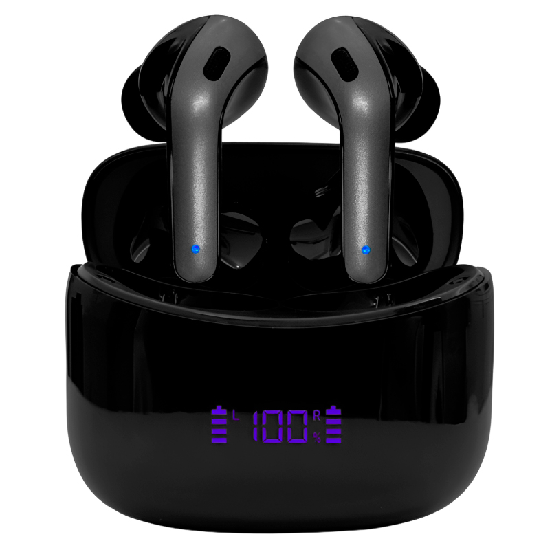 Audífonos TEROS TE-8074N, Bluetooth, TWS, negro