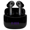 Audífonos TEROS TE-8074N, Bluetooth, TWS, negro