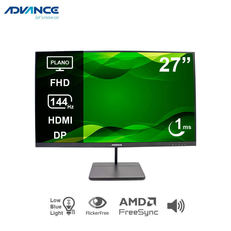 Monitor Plano Advance ADV-2755S, 27" FHD IPS, 144Hz, 1ms, HDMI, DP, Audio Out