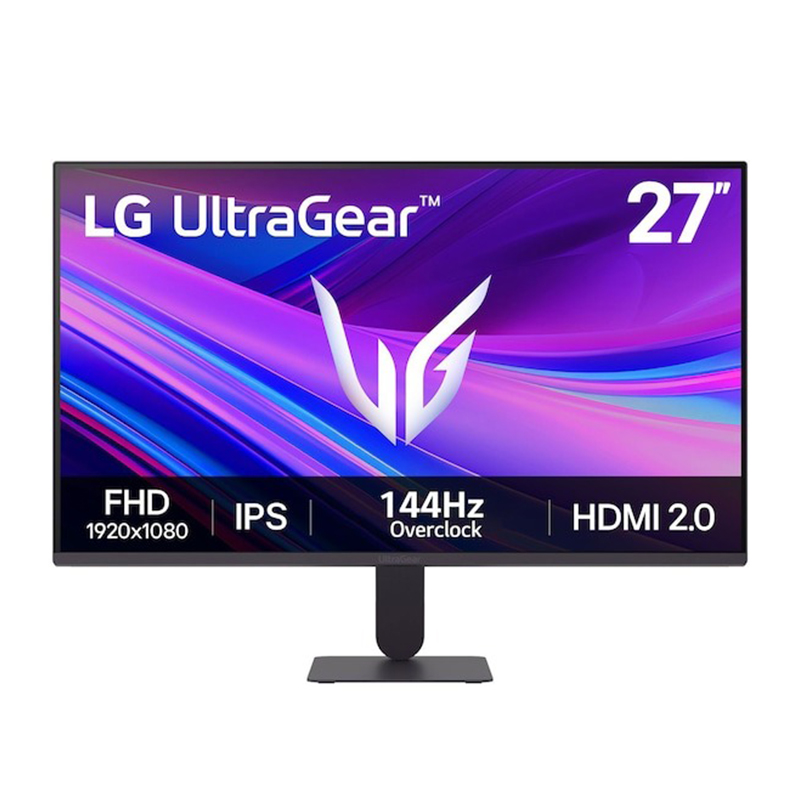 Monitor LG 27G411A-B, 27”/FHD/IPS/144Hz/HDMI/DP/USB/Headphones-out (3-polos, Solo Sonido)