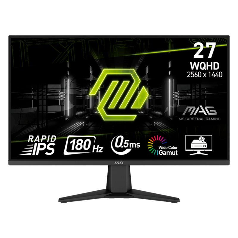 Monitor plano gaming MSI MAG-275QF, 27" WQHD Rapid IPS, 180 Hz, 0.5 ms, HDMI, DP