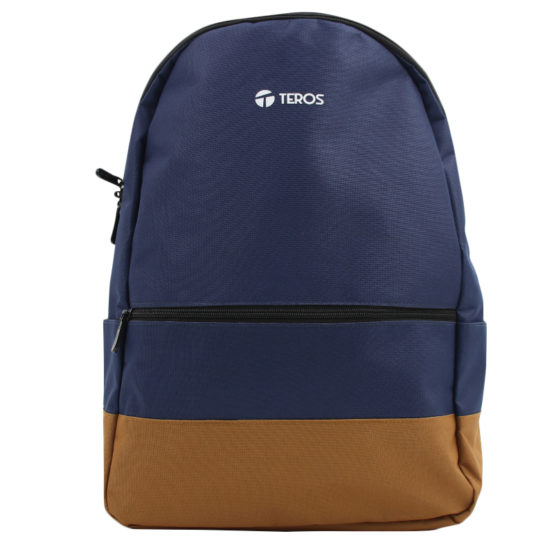 Mochila TEROS TE-ACS9019, poliéster, soporta notebooks de hasta 15.6", azul + marrón