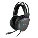 Auriculares Gaming TEROS TE-8170N estéreo 7.1, micrófono, conector USB, Negro, Luces RGB