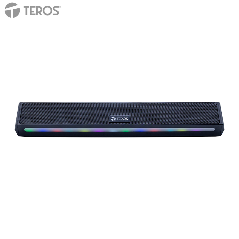 Barra de sonido portátil inalámbrico TEROS VIBE 6054, BT 6, 20W, USB-C, Iluminación LED