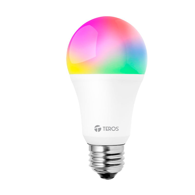 Foco inteligente LED TEROS TE-9103RGB, iluminación RGB, potencia de 9W, socket E27, Wi-Fi