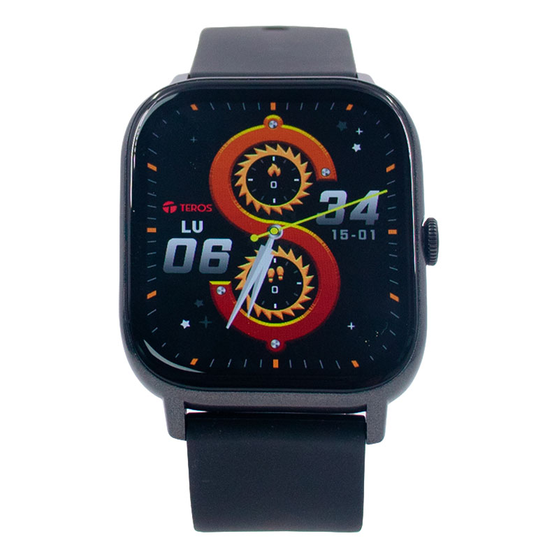 Reloj inteligente TEROS TE-8084N, 1.85" AMOLED, IP68, bluetooth 5.3, negro