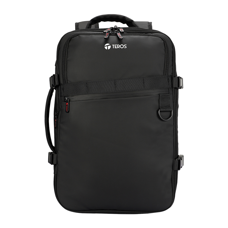 BACKPACK TEROS TRAVEL BLACK TE-9025BK, para notebooks de hasta 15.6"