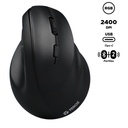 Mouse Teros TE-5169N, Inalámbrico Doble Modo: 2.4G+Bluetooth, 2400 DPI, Vertical, Negro