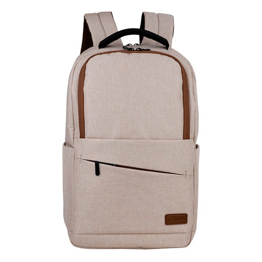 BACKPACK TEROS CITY BEIGE TE-ACS9012BG, para notebooks de hasta 15.6"