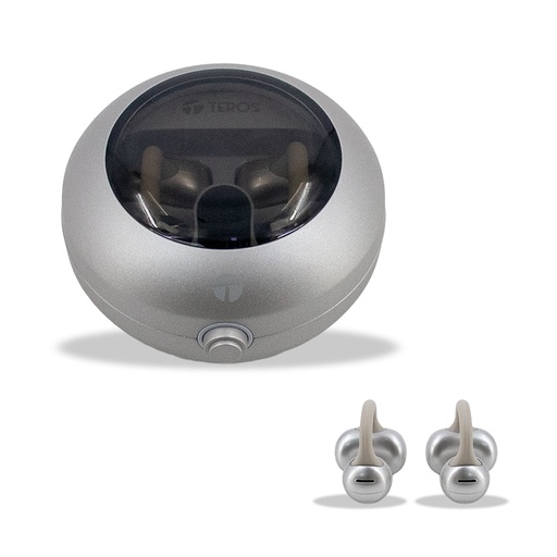 [498144] Audífonos Inalámbricos TEROS TE80712NE, Bluetooth, Carga Tipo C, Natural Titanium