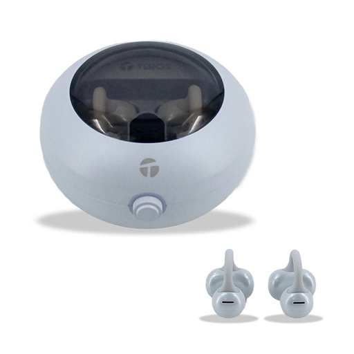[498146] Audífonos Inalámbricos TEROS TE-80712W, Bluetooth, Carga Tipo C, blanco Titanium