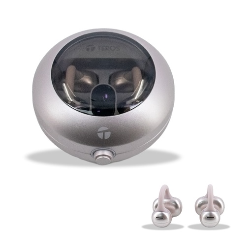[498145] Audífonos Inalámbricos TEROS TE-80712RS, Bluetooth, Carga Tipo C, Rose Titanium