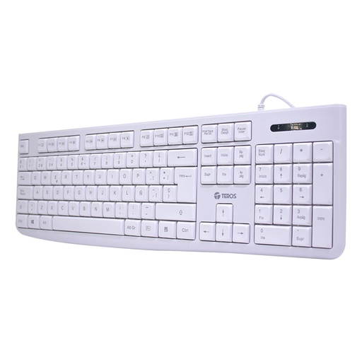 [461880] Teclado estándar TE-4069S, multimedia, USB 2.0, español, color blanco