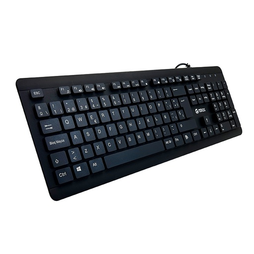 [420230] Teclado lavable TEROS TE-4065N, IPX7, USB, negro