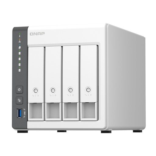 [442282] Servidor NAS QNAP TS-433-4G, ARM Cortex A55 4C/2GHz, 4GB RAM(On-Board), Bahias 4x3.5" SATA