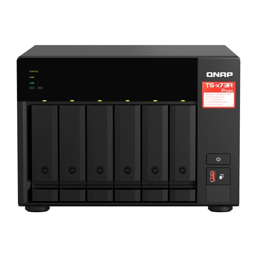 [449751] Servidor NAS QNAP TS-673A-8G, Ryzen V1500B 4C/2.2GHz, 8GB RAM SODIMM, Bahias: 6x3.5" SATA