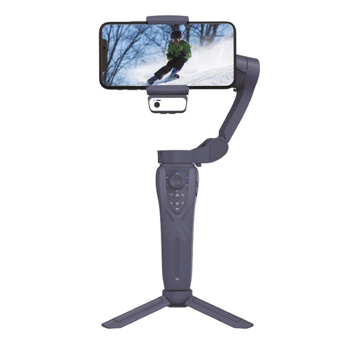 [444536] Estabilizador de Cardan, para teléfono, bluetooth inalámbrico de 3 ejes, negro