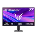 Monitor LG 27G411A-B, 27”/FHD/IPS/144Hz/HDMI/DP/USB/Headphones-out (3-polos, Solo Sonido)