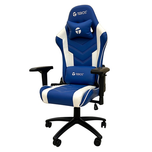 [419716] Silla gamer TEROS TE-8126B, azul y blanco