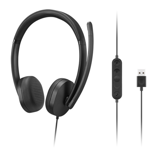 [470499] Auriculares Stereo con micrófono Lenovo Gen 2, Interfaz USB-A