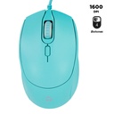 Mouse óptico TEROS TE-1227S, 800-1200-1600 DPI, USB, 4 botones, color verde