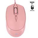 Mouse Óptico Teros TE-1226S, 800-1200-1600 DPI, USB, 4 Botones, Color Rosado