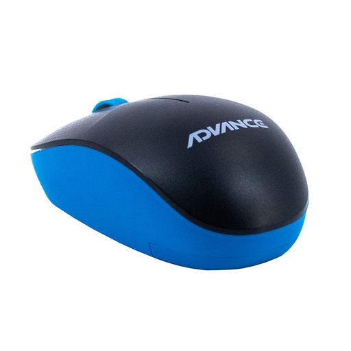 [479844] Mouse inalámbrico ADV-1238S, USB, 3 botones, azul