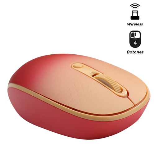 [453742] Mouse óptico inalámbrico TEROS TE-1223S, 800-1200-1600 DPI, receptor USB, 4 botones