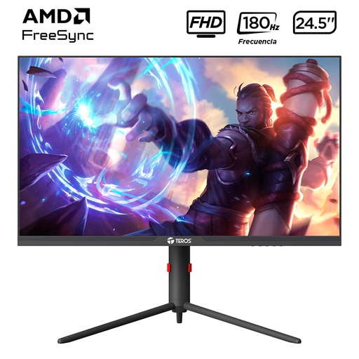 [450941] Monitor plano gaming TEROS TE-2474G, 24.5" FHD IPS, 180Hz, 1 ms, HDMI, DP